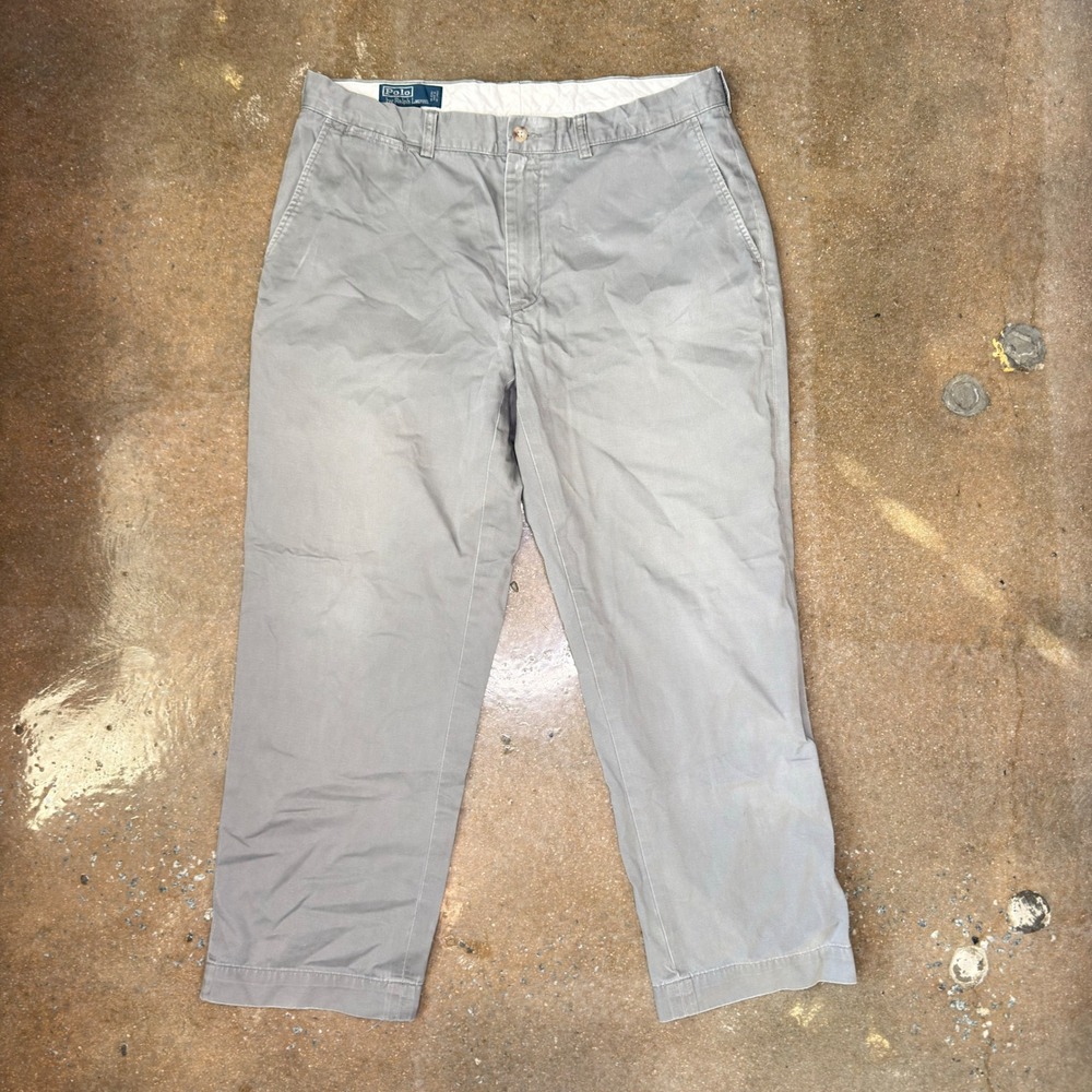 Polo Ralph Lauren Preston Pant Mens 36x29 Gray Chino Straight Leg Cotton